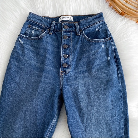 Abercrombie & Fitch The Kick Flare Ultra High Rise Jeans Button Fly Stretch 25 - Picture 7 of 14